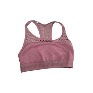 Victoria's Secret Womens Pink Ultimate Mesh Sports Bra Racerback Athletic Small